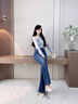 衣品天成復古做舊微喇牛仔褲女2025秋季修身顯高顯瘦時(shí)尚拖地喇叭褲子女 曬單實(shí)拍圖
