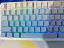 狼蛛（AULA）F108pro客制化機(jī)械鍵盤有線/藍(lán)牙/2.4G無(wú)線三模連接全配列Gasket結(jié)構(gòu)RGB燈效游戲辦公鍵盤家用設(shè)備 F108pro冰川藍(lán)側(cè)刻-風(fēng)靈軸 曬單實(shí)拍圖