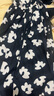艾諾絲雅詩【商場同款】2025夏季新品100%棉碎花半身裙長裙大裙擺40413595 黑底米花 S 曬單實(shí)拍圖