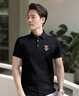XJSGS官方國際正品牌男士高端短袖t恤夏季翻領(lǐng)商務(wù)刺繡polo衫輕奢男裝 高檔5111黑色【現貨速達】 2XL 【建議160-180斤】 曬單實(shí)拍圖