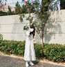 黛瓊2025夏季新款森系甜美超仙碎花氣質(zhì)吊帶連衣裙女百搭蕾絲防曬開(kāi)衫 兩件套[碎花吊帶裙+防曬開(kāi)衫] M 曬單實(shí)拍圖