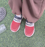 SNOOPY史努比童鞋兒童跑步鞋網(wǎng)布透氣小白鞋男女童運動(dòng)鞋3804紅深藍31 曬單實(shí)拍圖