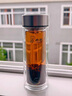 希諾（HEENOOR）高硼硅玻璃杯食品級耐熱飲水杯雙層耐熱防爆家用喝茶杯子男 360ml-本色-經(jīng)典小熊款 曬單實(shí)拍圖