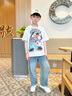G.DUCKKIDS小黃鴨男童褲子夏季2025新款中大童牛仔褲兒童闊腿防蚊褲男孩長褲 藍(lán)色 120 建議5~6歲【110-120cm】cm 曬單實(shí)拍圖