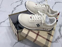 雅格獅丹（Aquascutum）男鞋2025夏季新款透氣運(yùn)動(dòng)休閑鞋時(shí)尚百搭阿甘鞋男士軟底鞋子男 白色 39 -適合運(yùn)動(dòng)鞋40碼 曬單實(shí)拍圖