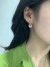 Jay新中式平安扣耳環(huán)女耳墜和田玉旗袍耳飾送女生七夕情人節(jié)禮物老婆 曬單實(shí)拍圖