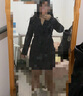 太平鳥【張婧儀同款】女裝2024春新款蝴蝶結(jié)西裝連衣裙商場A1FAE1247 黑色 L 曬單實拍圖