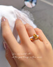 中國黃金（CHINA GOLD）莫比烏斯環(huán)黃金戒指女款足金光面素情人生日送女友38婦女節禮物 9號 約1g 曬單實(shí)拍圖