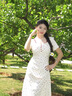 凡小如法式碎花連衣裙夏天女2025年新款假兩件大碼收腰顯瘦包臀溫柔風(fēng) 白色 XL 【建議105-115斤】 曬單實(shí)拍圖