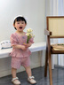 G.DUCKKIDS童裝女童套裝夏季2024新款兒童夏裝洋氣花邊泡泡袖一歲女寶寶衣服 紅色 80 適合8-10個(gè)月體重19-23斤 曬單實(shí)拍圖