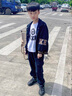 G.DUCKKIDS童裝男童套裝秋裝2025新款兒童衣服時尚帥氣小男孩牛仔衣外套春秋 咖色兩件套 120 (建議身高110-120 6-7歲) 曬單實(shí)拍圖