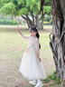乖奇奇（ALERTCHYCHY）兒童禮服公主裙中國(guó)風(fēng)花童婚禮主持人女童鋼琴演奏演出服古箏服裝 香檳色1247中袖長(zhǎng)款 130 曬單實(shí)拍圖