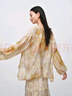 EP雅瑩女裝 桑蠶絲國風(fēng)印花寬松輕薄真絲外套 2025夏季新款1296A 卡其色 M 曬單實(shí)拍圖