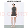 UR七夕2025夏季新款女裝氣質(zhì)格雷系撞色拼接無(wú)袖連衣裙UWG750152 中灰 XS 曬單實(shí)拍圖