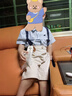戴維貝拉男童背帶褲套裝夏裝兒童寶寶學(xué)院風(fēng)五分褲兩件套 曬單實拍圖