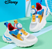迪士尼（Disney）兒童跑步鞋男女童戶外春秋休閑鞋中大童透氣運動鞋 杏色/寶藍 33 曬單實拍圖