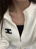 DAWO足銀999蝴蝶純銀項鏈女時尚輕奢風銀項鏈女百搭高級感氣質韓版 蝴蝶純銀項鏈女 曬單實拍圖
