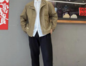 CAIDEN KETCH品牌男裝夾克男士春秋季2025新款潮流寬松立領(lǐng)大口袋工裝外套上衣 高檔卡其色 【春秋款】 XL （建議135-150斤） 曬單實(shí)拍圖