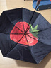 蕉下（beneunder）防紫外線遮陽傘三折倍護黑膠晴雨傘防曬傘野果BM397搖滾草莓 曬單實拍圖