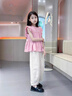 WVD女童夏裝2024新款短袖兩件套洋氣大童時(shí)髦衣服 粉紅色:8813飛袖套裝 120 cm:建議身高115cm左右 曬單實(shí)拍圖