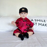 G. DUCKKIDS小黃鴨童裝寶寶周歲禮服嬰兒衣服夏季抓周百天滿月服中國(guó)風(fēng)外出服 紅色爬服 73cm 73 曬單實(shí)拍圖