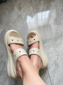 crocs卡駱馳經典泡芙涼鞋|207670 骨白色-2Y2 36/37(220mm)  曬單實拍圖