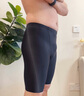 美津濃（MIZUNO）泳褲男士防尷尬大碼長款5分褲專業(yè)速干抗氯游泳衣裝備B1127黑XL 曬單實(shí)拍圖
