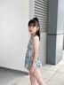 女童泳衣夏季2025新款洋氣高級感海邊碎花連體游泳衣兒童保守泳裝 碎花泳衣【內(nèi)有安全褲】 150 曬單實(shí)拍圖