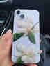 叮叮鐺【自帶支架】iPhone/華為/小米/oppo/vivo/榮耀系列羽紗創(chuàng)意無邊框手機(jī)殼精孔液態(tài)玻璃保護(hù)套 精孔羽紗無邊框-銀色-水晶綠花+亮面支架 iPhone 16 曬單實(shí)拍圖