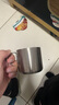 onlycook304不銹鋼雙層水杯 家用兒童牛奶杯 雙層帶把手隔熱水杯 150ml 曬單實(shí)拍圖
