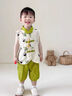 G.DUCKKIDS男童夏裝套裝2025古風(fēng)新款帥氣無袖薄款兒童寶寶國風(fēng)唐裝中式漢服 夏熊貓背心套裝(不帶吊墜) 100 cm 曬單實(shí)拍圖