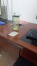 玻璃吸管水杯新款高顏值小熊吸管杯辦公室家用鉆石杯可愛創(chuàng)意杯子 鉆石小熊【綠色】 330ml 曬單實拍圖