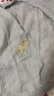 無印良品（MUJI）男式 漢麻水洗 長袖襯衫 男士襯衣外套上衣男款夏季 男裝AC218A5S 灰色條紋 M (170/92A) 曬單實拍圖