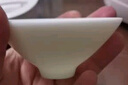 漢隸 德化白瓷主人杯斗笠杯茶具單杯茶杯陶瓷中國白品茗杯素燒羊脂玉瓷功夫茶杯泡茶杯茶盞碗家用高檔小杯子 羊脂玉斗笠杯2個-對杯-95ml 曬單實拍圖