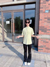 優(yōu)優(yōu)1點(diǎn)（Yoyo one）女童喇叭褲2025新款夏季冰絲長(zhǎng)褲兒童速干運(yùn)動(dòng)褲大童薄款瑜伽褲子 19197黃綠+18371黑【防曬套裝】 150 曬單實(shí)拍圖