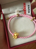 碩萬鑫999足金KT貓HelloKitty手鏈吊墜硬金轉(zhuǎn)運珠5D黃金皇冠蝴蝶結(jié)手串 款式13千萬兩KT貓重約0.8-0.9g送皮繩 曬單實拍圖