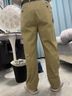 JEEP SPIRIT吉普高端休閑褲男士夏季薄款男褲寬松修身直筒褲商務(wù)純棉長(zhǎng)褲子男 卡其色 066A 34 曬單實(shí)拍圖