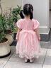 G.DUCKKIDS童裝女童愛莎公主裙夏季洋氣兒童裙子夏季禮服裙小女孩六一表演服 粉色裙子 120 (建議110cm  6-7歲左右)c 曬單實(shí)拍圖