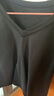 森馬（Semir）短袖t恤女涼感抗菌正肩修身2025夏顯瘦V領(lǐng)白色打底衫109325100002 曬單實拍圖