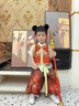 G.DUCKKIDS小黃鴨童裝哪吒衣服女童套裝夏季兒童漢服女孩短袖長褲六一演出服 紅色套裝 110 4~5歲【100-110cm】cm 曬單實(shí)拍圖