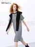 MO&Co.連帽披肩MC刺繡黑白條紋連衣裙兩件套氣質(zhì)設計感裙子女摩安珂 黑白條色-第1批 L 170 曬單實(shí)拍圖