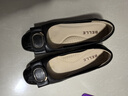 百麗（Belle）氣質(zhì)方跟淺口單鞋女2025秋新商場同款牛皮通勤單鞋E1A1DCQ5 黑色 38 曬單實拍圖
