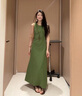 巧丂法式復(fù)古綠色吊帶背心連衣裙女子夏季2025新款小個(gè)子收腰氣質(zhì)長(zhǎng)裙 綠色 請(qǐng)根據(jù)詳情尺寸數(shù)據(jù)選碼 S 曬單實(shí)拍圖