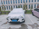 汽車大半罩遮陽罩夏季隔熱防曬防雨遮陽擋半身車罩加厚防冰雹半罩 【德國方格】牛津加厚銀色大半罩 通用款【suv-越野車】 曬單實(shí)拍圖
