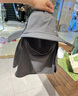 蕉下（beneunder）防曬帽女遮陽帽子男士夏季防曬面罩漁夫帽釣魚帽登山帽太陽帽 灰 曬單實拍圖