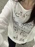 允橘防曬罩衫甜美t恤女上衣夏季洋氣顯瘦遮肚子寬松型體恤長袖小個(gè)子 小狗印花防曬T恤 M 【建議85-100斤】 曬單實(shí)拍圖