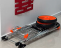 黑葡買菜手拉車購物車買菜車手推車可折疊便攜老人可坐超市爬樓神器 帶蓋可坐雙把手四輪超大輪 橙 曬單實(shí)拍圖