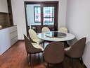 杰格森（JERGUSON FURNITURE）輕奢巖板伸縮電磁爐餐廳餐桌可變形圓桌帶轉(zhuǎn)盤火鍋一體多功能飯桌 1.35/1.7米-帶火鍋暖菜轉(zhuǎn)盤+6椅 曬單實拍圖