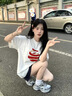 白色短袖t恤女2025新款夏季純棉重磅半袖寬松設(shè)計(jì)感獨(dú)特絕美上衣 白色【常規(guī)純棉】 M 曬單實(shí)拍圖