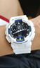 卡西歐（CASIO）男士手表G-SHOCK黑金雙顯學(xué)生防水運(yùn)動(dòng)黑武士電子石英日韓表禮物 潮酷白藍(lán) GA-100B-7A 曬單實(shí)拍圖